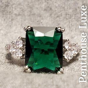 Large Green Emerald Ring